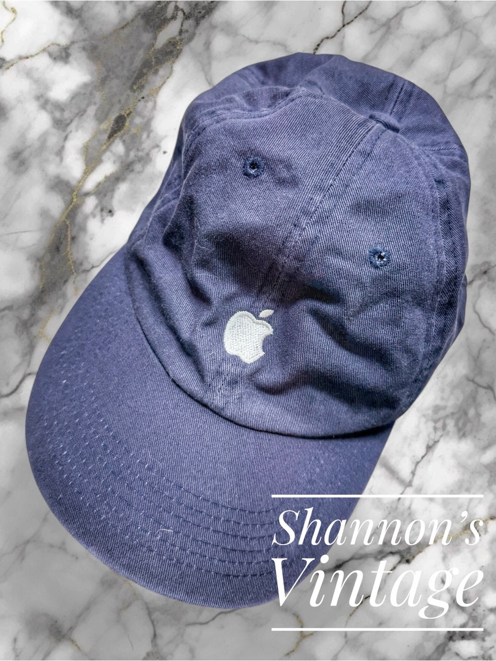 Apple ATX25 Adjustable Embroidered Navy Baseball Hat